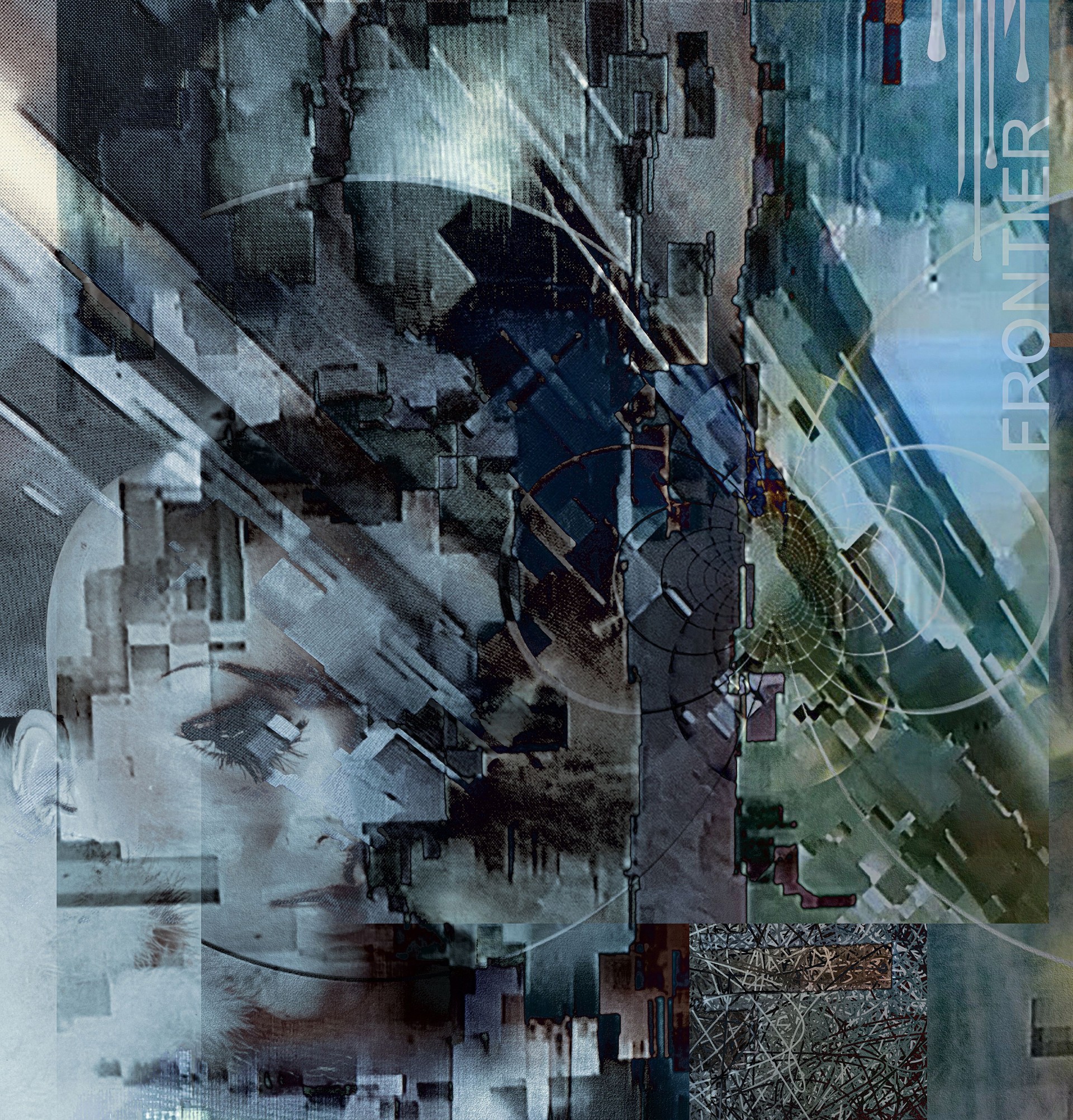 Digital abstract art. Glitch effect